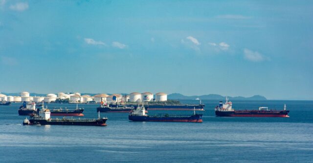 2026_08_August Market Commentary_Persian Gulf Scene with Oil Tankers